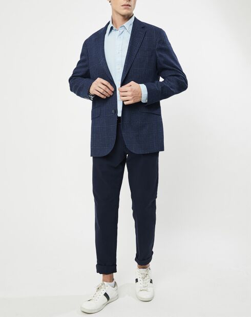 Veste Fenêtre à carreaux bleue