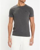 T-Shirt Regular Fit uni logo poitrine gris