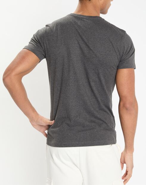 T-Shirt Regular Fit uni logo poitrine gris