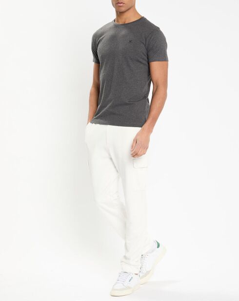 T-Shirt Regular Fit uni logo poitrine gris