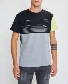 T-Shirt Aston Martin Racing rayé noir