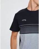 T-Shirt Aston Martin Racing rayé noir