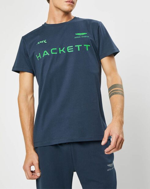 T-Shirt Fluo Aston Martin Racing bleu marine