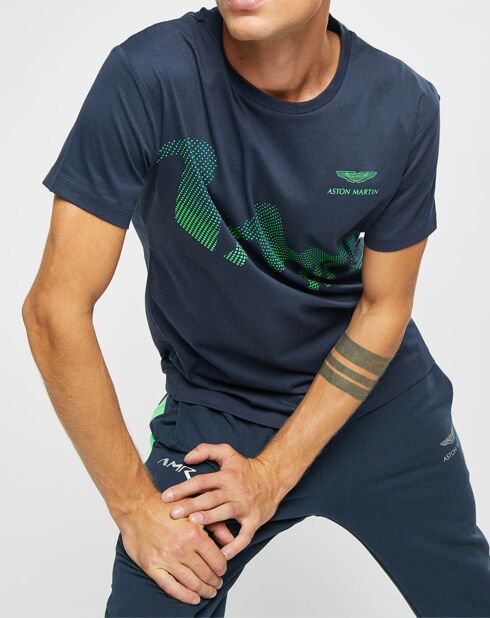 T-Shirt Logo Aston Martin Racing bleu marine