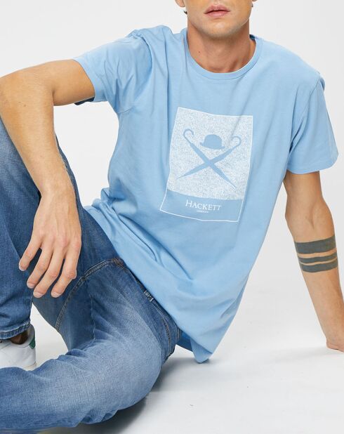 T-Shirt Print Body bleu ciel