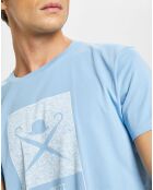 T-Shirt Print Body bleu ciel