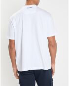 T-Shirt Regular Fit Aston Martin Racing embossé blanc