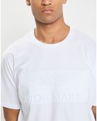 T-Shirt Regular Fit Aston Martin Racing embossé blanc