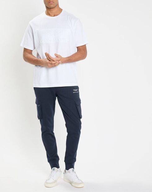 T-Shirt Regular Fit Aston Martin Racing embossé blanc