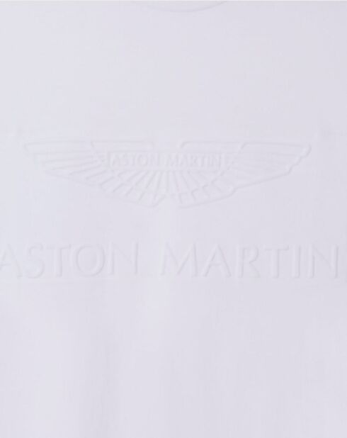 T-Shirt Regular Fit Aston Martin Racing embossé blanc