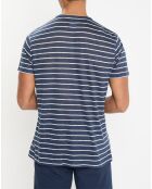 T-Shirt 100% Lin Regular Fit Marinière bleu/blanc