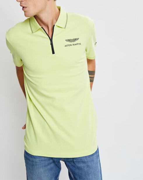 Polo col zippé Aston Martin Racing jaune