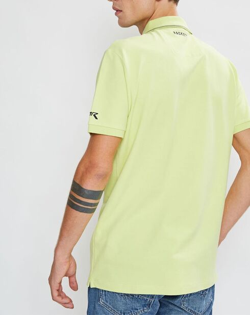 Polo col zippé Aston Martin Racing jaune