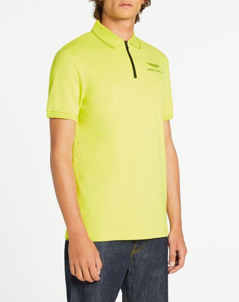 Polo col zippé Aston Martin Racing jaune