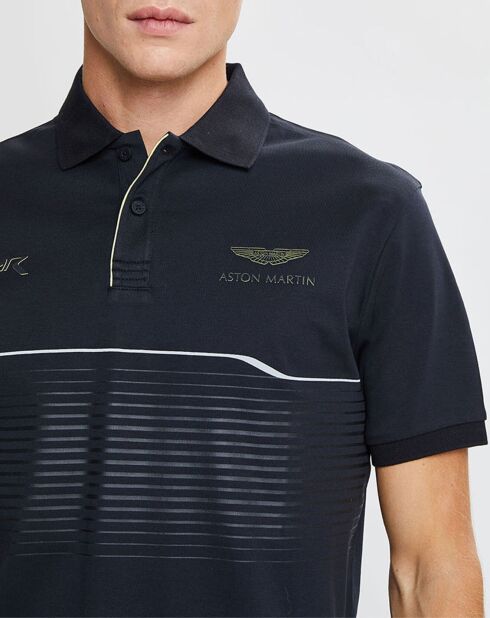 Polo en jersey Regular Fit rayé Aston Martin Racing noir