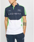 Polo Droit Multi Patch Aston Martin Racing bleu/blanc/vert fluo