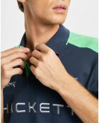 Polo Droit Multi Patch Aston Martin Racing bleu/blanc/vert fluo