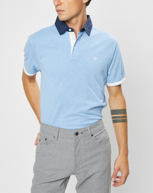 Polo Classic Fit Piqué Brand bleu ciel