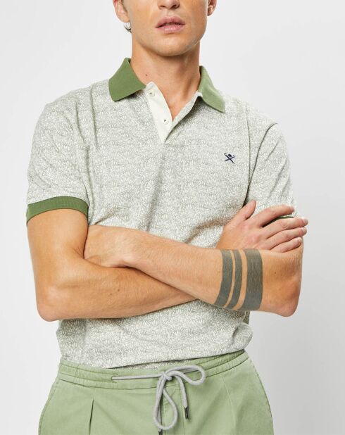 Polo Classic Fit Imprimé Allover kaki/beige