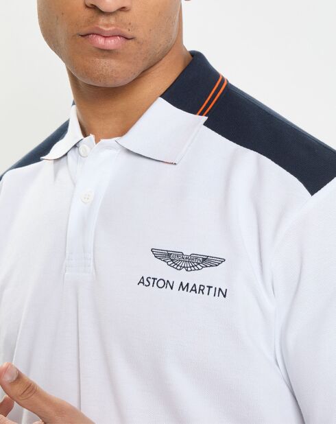 Polo Regular Fit Aston Martin Racing Rib blanc