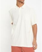Polo Slim Fit uni éponge écru