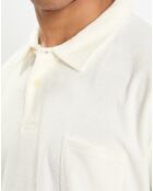 Polo Slim Fit uni éponge écru