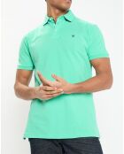 Polo Regular Fit uni piqué vert clair