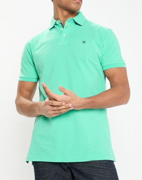 Polo Regular Fit uni piqué vert clair