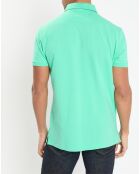 Polo Regular Fit uni piqué vert clair