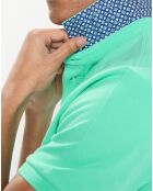 Polo Regular Fit uni piqué vert clair