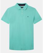 Polo Regular Fit uni piqué vert clair