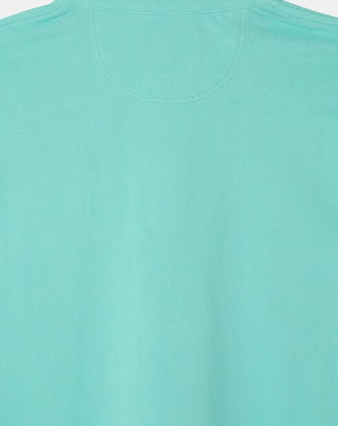 Polo Regular Fit uni piqué vert clair