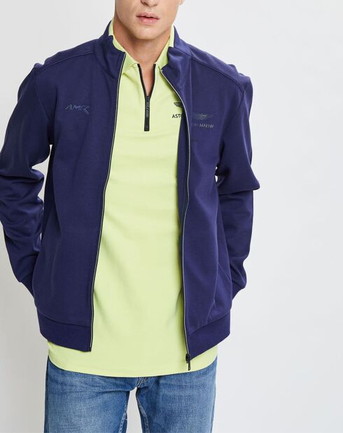 Sweat en Jersey col montant bleu marine