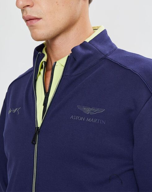 Sweat en Jersey col montant bleu marine