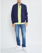 Sweat en Jersey col montant bleu marine