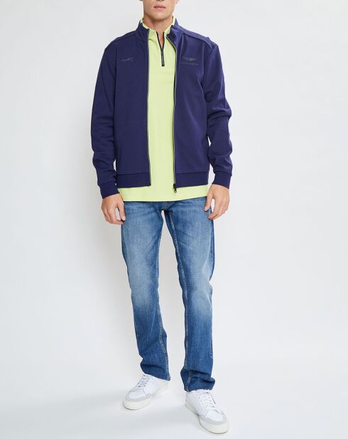 Sweat en Jersey col montant bleu marine
