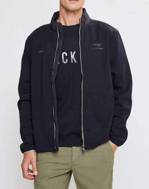 Blouson Aston Martin Racing Jersey bimatière noir