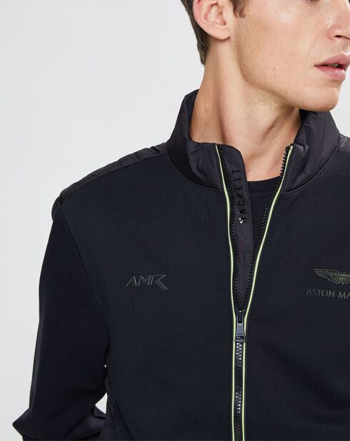 Blouson Aston Martin Racing Jersey bimatière noir