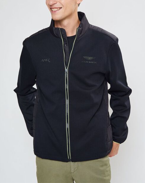 Blouson Aston Martin Racing Jersey bimatière noir