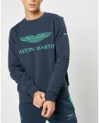 Sweat Logo Fluo Aston martin Racing bleu marine/vert