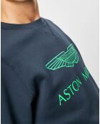 Sweat Logo Fluo Aston martin Racing bleu marine/vert