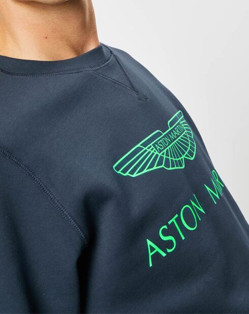 Sweat Logo Fluo Aston martin Racing bleu marine/vert