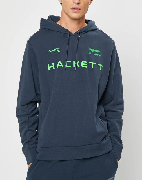 Sweat à capuche Aston Martin Racing bleu marine/vert