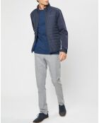 Blouson bi-matière bleu marine