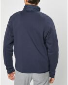 Blouson bi-matière bleu marine