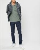 Blouson Hybride bi-matière Jersey gris