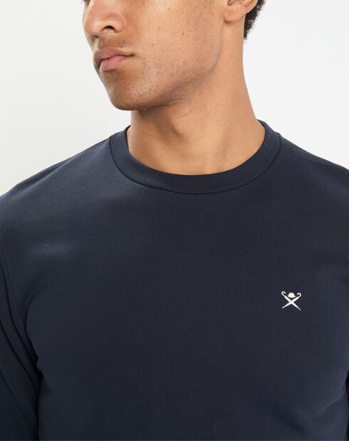 Sweat col rond bleu foncé