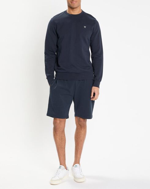 Sweat col rond bleu foncé