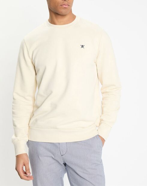Sweat col rond écru