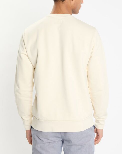 Sweat col rond écru